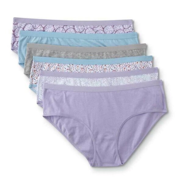 Joe Boxer Women's 100% Cotton Hipster Brief Panties 6-Pack Sizes 5 - Picture 1 of 4